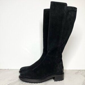 Aquatalia Omara Black Suede Tall Boot 10
